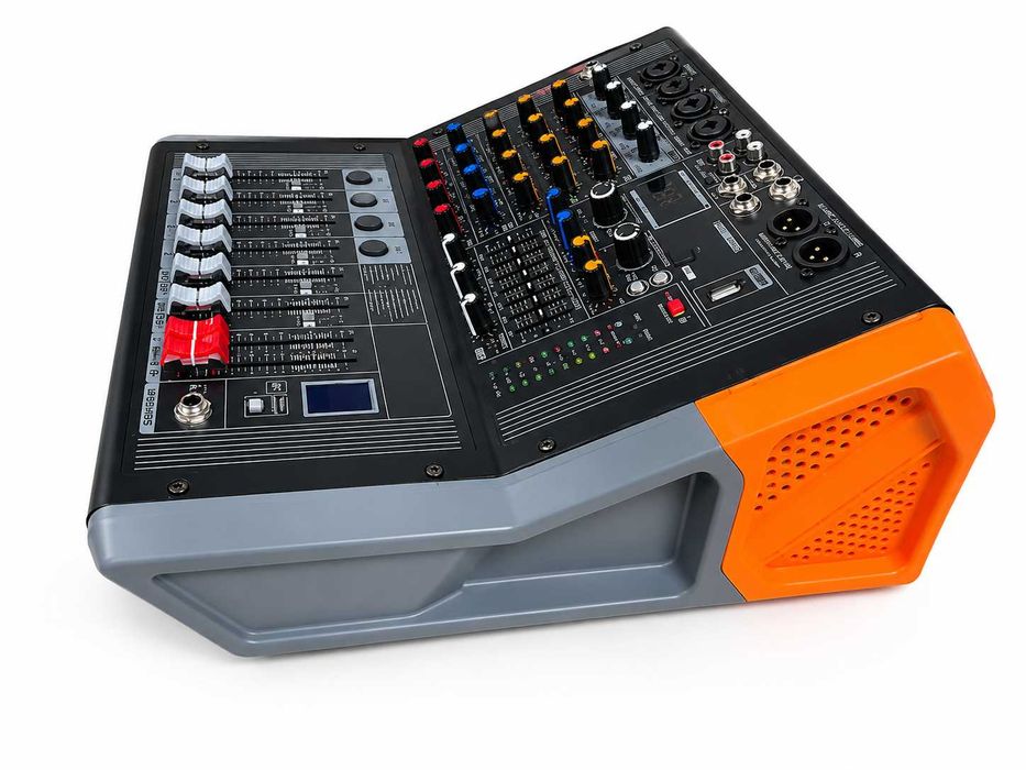 Mixer audio 4 canale 2 x 500W KTML4 Stereo 99 Efecte DSP cu amplificator Bluetooth USB Egalizator
