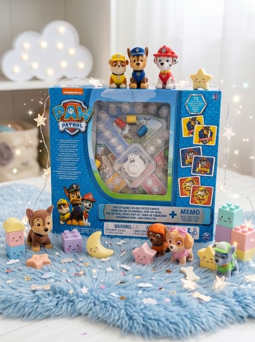 Set jocuri de societate PAW PATROL / Patrula Cățelușilor – Joc Pop-Up + Memo
​Descri