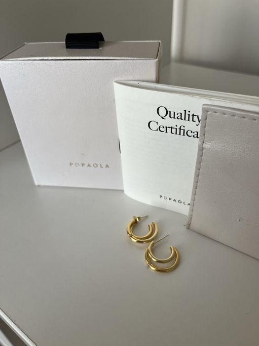 Сребърни обеци с 18к златно покритие PDPaola