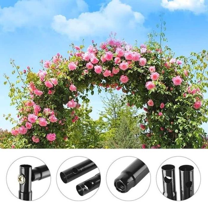 Арка за цветя, за градина 235 х 135 х 38 см, Тъмно зелена