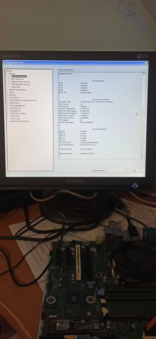 Дъно DELL IPCFL-TB (Precision 3630),  NVMe WD256 GB, RAM 24GB