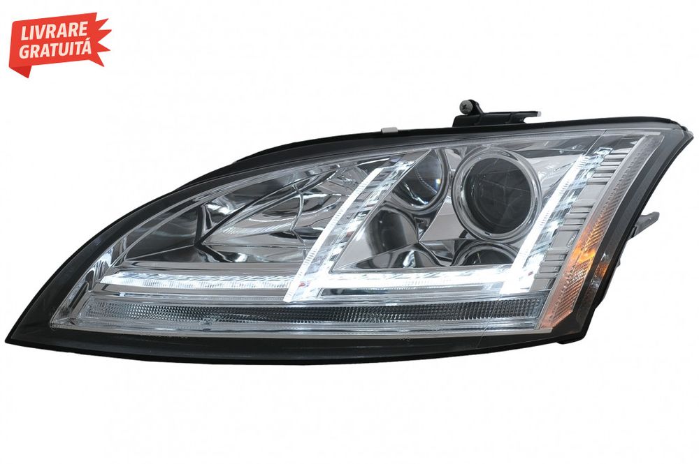 Faruri Xenon LED DRL Audi TT 8J (2006-2010) Crom Semnal Dinamic
