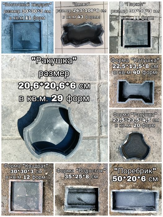 Формы для облицовки "колотый камень"