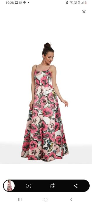 Вечернее платье с маками.