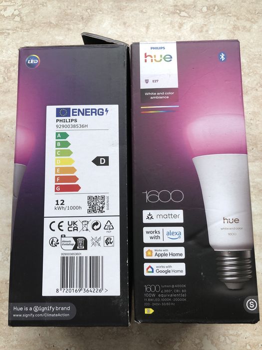 Bec Philips Hue E27 1100 lumeni si 1600 lumeni