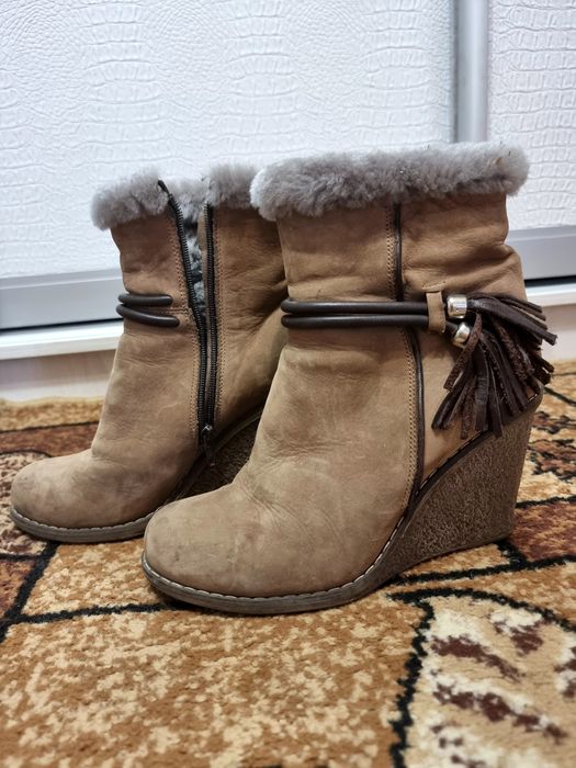 Продам натуральную зимнюю обувь на платформе