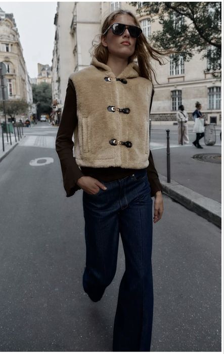 Нов елек с косъм ZARA