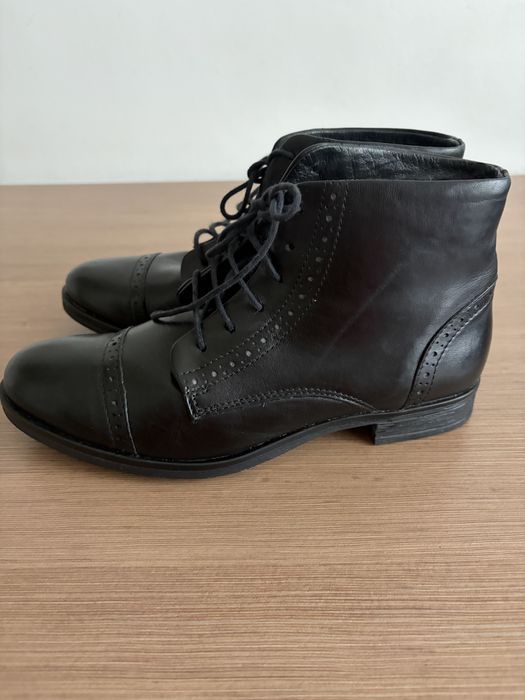 Botine piele naturală 39 tip Oxford