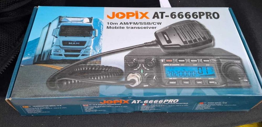 Stație Radio CB tir/Camion/putere4W-70W anten de 1,80m inclusa
