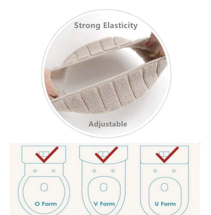 Пухкаво покривало за тоалетна седалка, мека подложка за тоалетна чиния