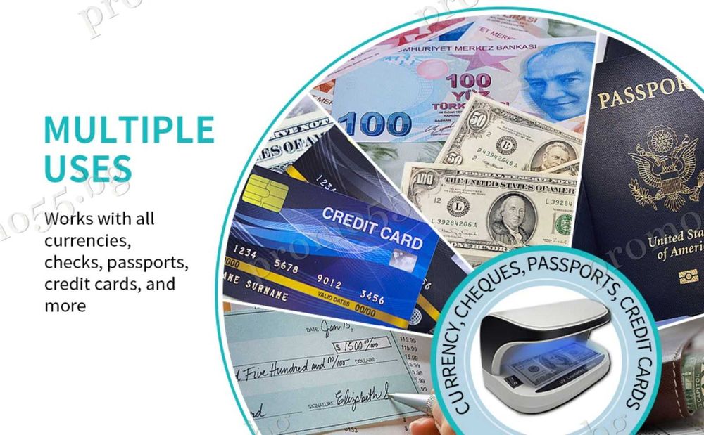 Преносима UV Лампа Детектор за Фалшиви Банкноти с Лед Светлина