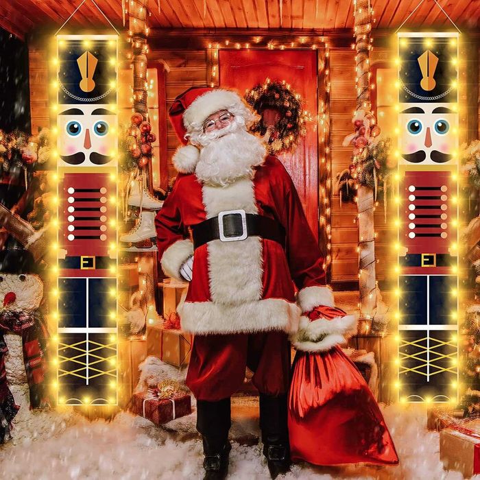 Banner de Crăciun cu Spărgătorul de Nuci