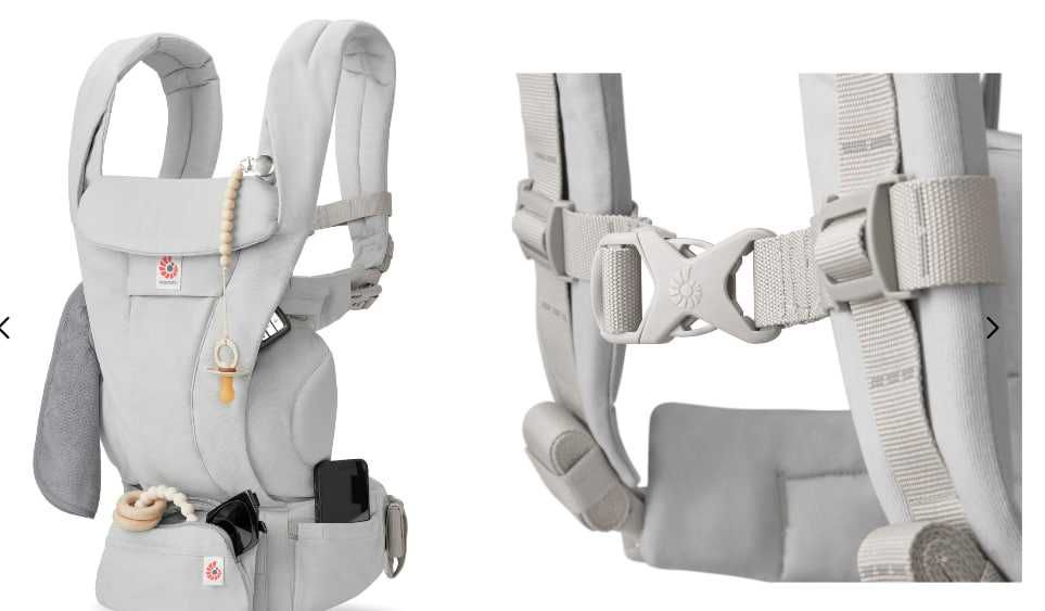 Ergobaby Omni Deluxe Cotton Pearl Grey 0–48 oyli bolalar uchun