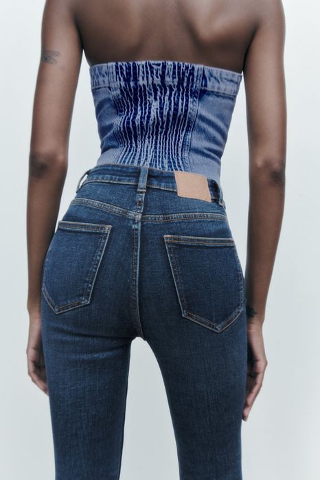 ZARA слим дънки с висока талия НОВИ