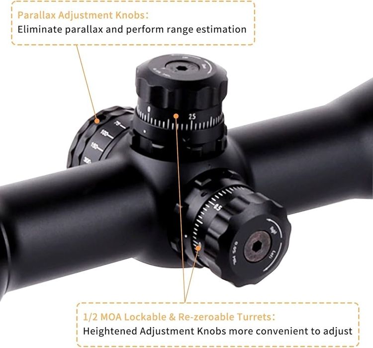 Оптика FOCUHUNTER 4-24x50 SF, оптически прицел с подсветка и монтажи