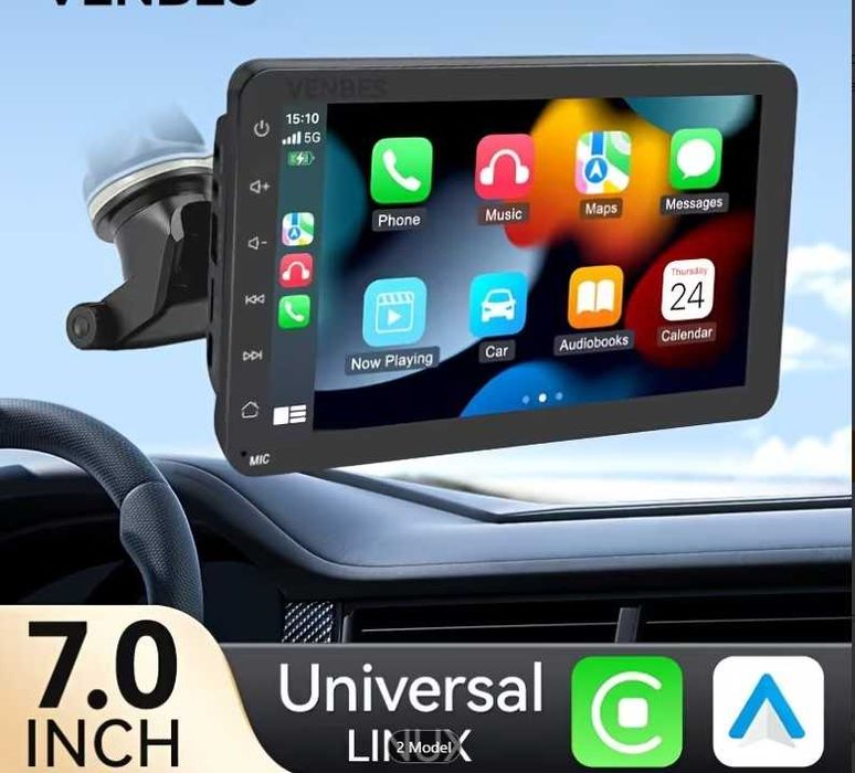 Navigație Auto 7 Inch Apple CarPlay Android Auto, Camera Marsarier