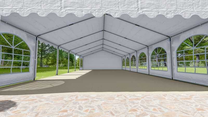 Cort Evenimente 4 x 8 m ECO, structura otel , prelata PVC