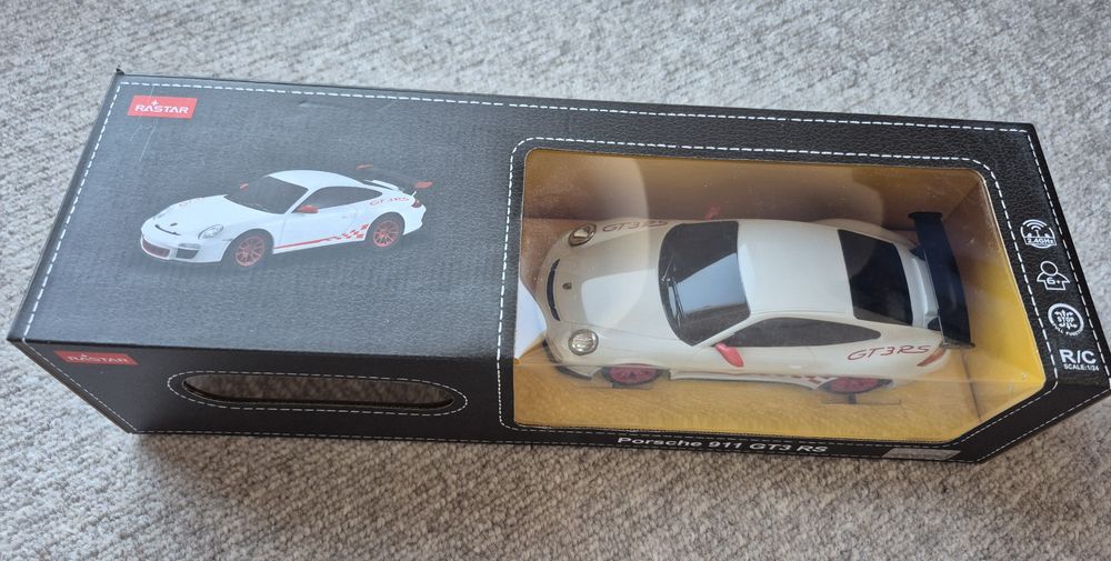 Mașinuță Rastar RC – Porsche 911 GT3 RS, alb, 1