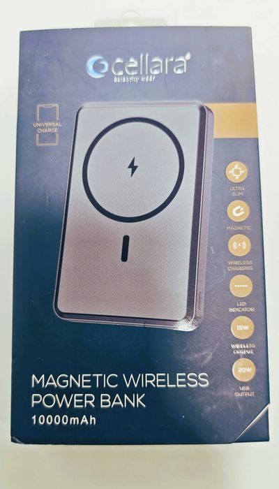 Baterie Externa Wireless  Magnetic Slim  10000 mAh Magsafe 15W - NOUA
