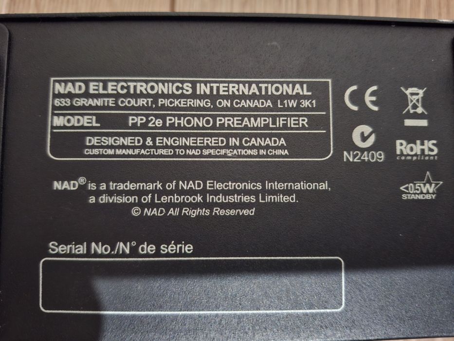 Preamplificator   Phono  Nad  PP2E