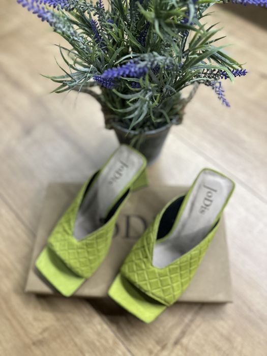 Trieste Lime - saboti piele naturala