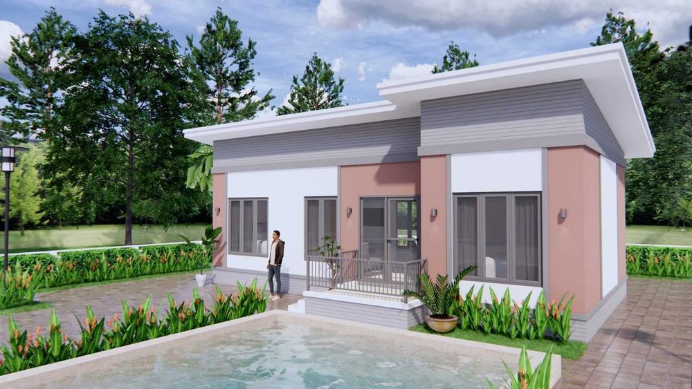 НА ИЗПЛАЩАНЕ - Евтина сглобяема къща с 3 спални, 66 кв. м