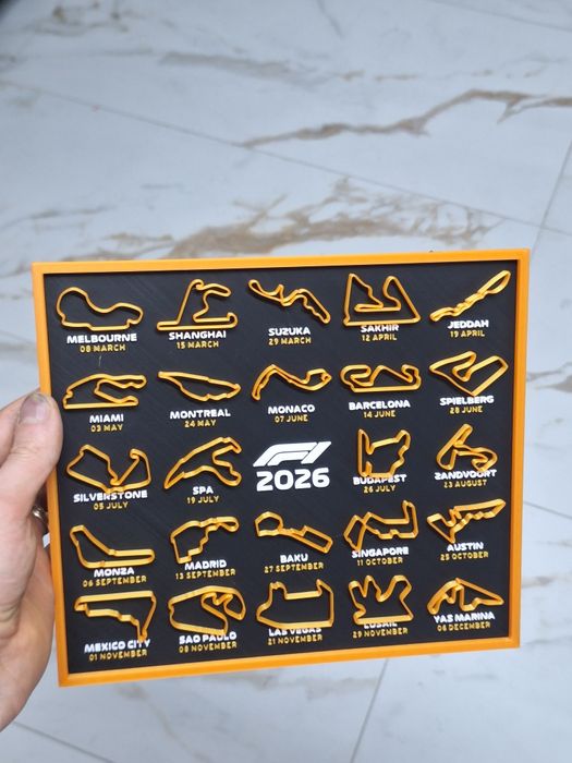 Calendar formula 1 cu data și locație