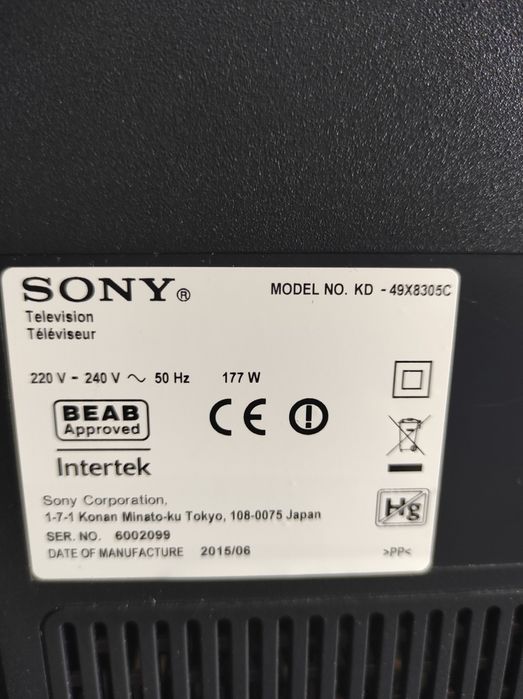 Смарт Телевизор Sony Bravia 49 инча Android Ultra HD 4K