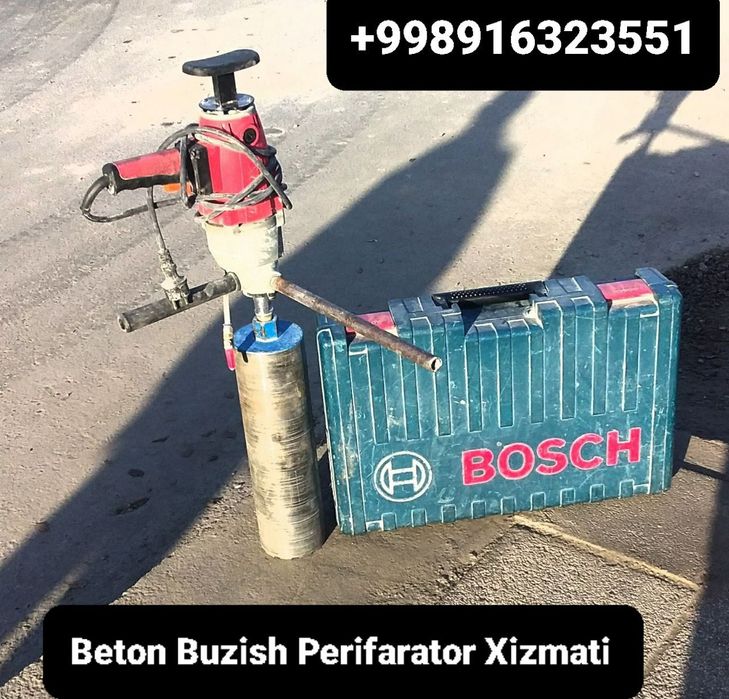 Almazne boʻrda teshish   almazda kesish  perfirator xizmatlari