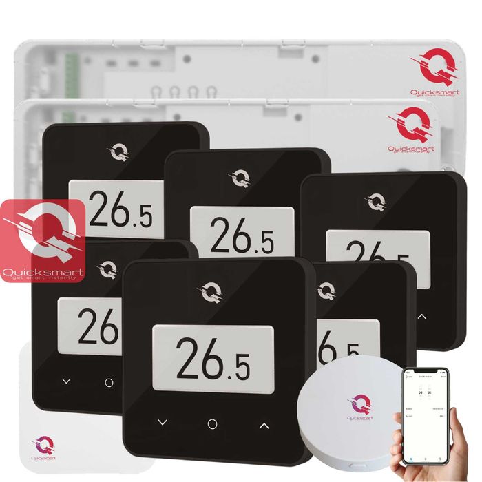 Automatizare Pardoseala, 2x 8 zone, 6 termostat Q30, Wireless, Smart