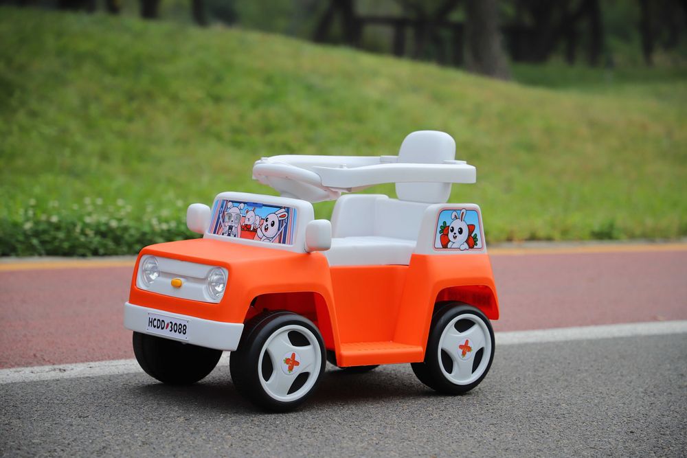 Masinuta 4 in 1 Kinderauto BJHC3088B 2x 30W 6V, RC si remorca #orange