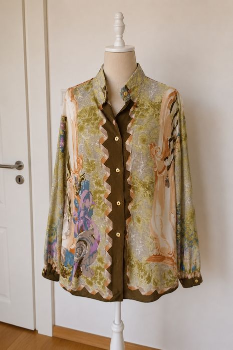 Cămașă damă cu imprimeu floral adusă din Franța- L/XL