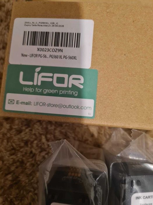 LIFOR PG-560 XL 560XL черни касети с мастило, за Canon (2 черни)