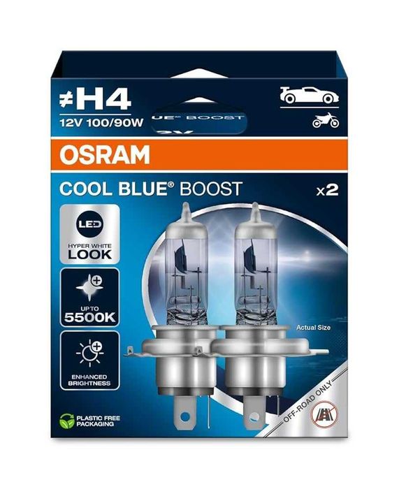 Автомобилни крушки OSRAM COOL BLUE BOOST  H1,H4,H7,H11,HID(XENON)
