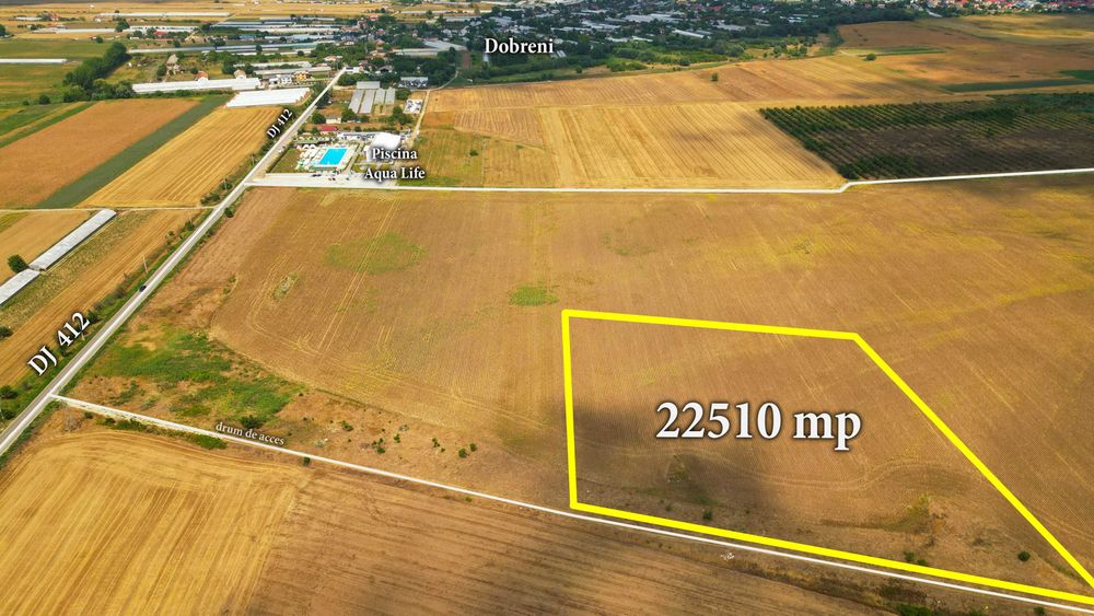 DOUA TERENURI DOBRENI (5000+2410 mp) la doar 24 Km de Bucuresti (KM 0)
