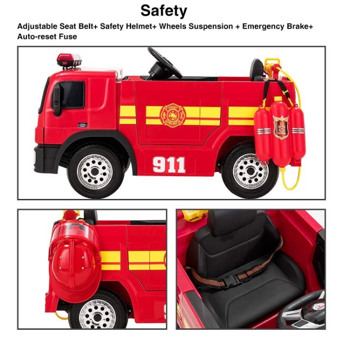 Masinuta electrica Kinderauto Fire Truck Hollicy STANDARD #RED