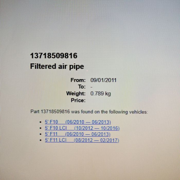 Furtun admisie biturbo bmw F10 F11 N47