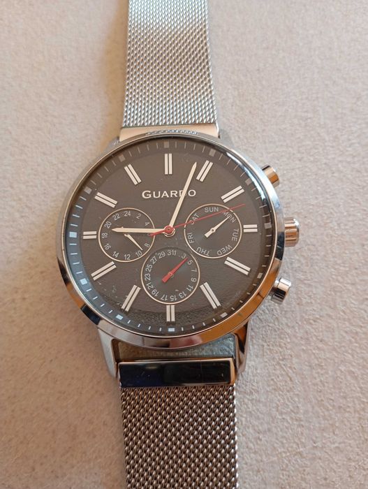 Часовник за мъже Guardo 012077A Silver-Black