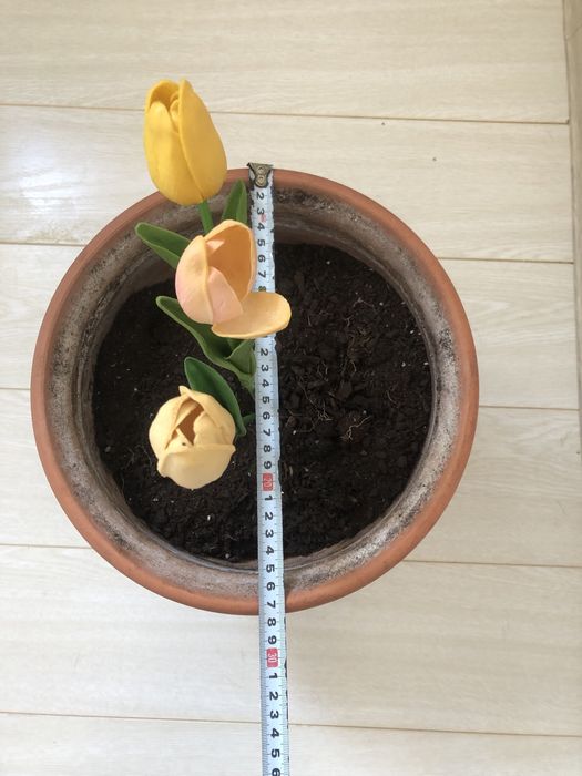 Керамический горшок с керамическим поддоном