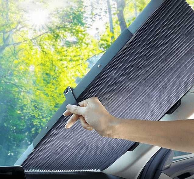 Сенник - сгъваема слънцезащитна щора за предно стъкло с вакуум - различни размери
