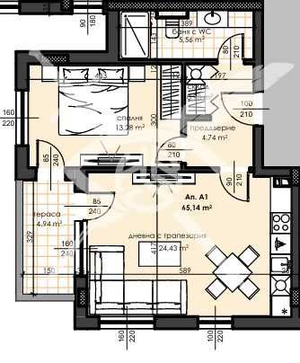 Дава се под наем Двустаен апартамент в Асеновград - 65 кв.м за 71654 € - Снимка #1
