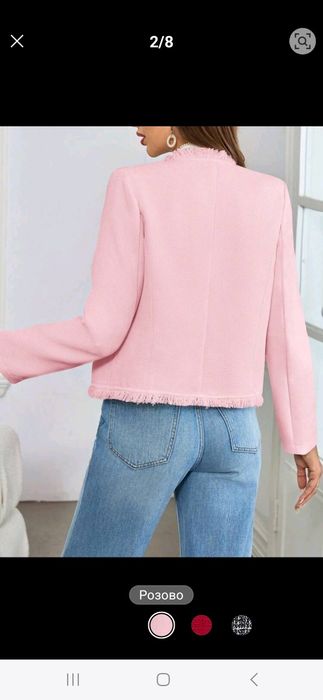Дамско розово сако размер М