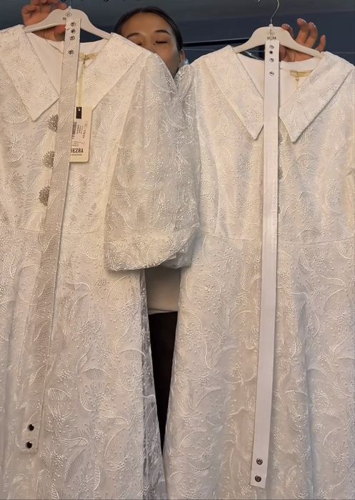 белое вечернее платье