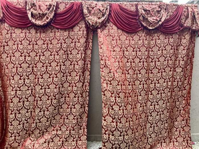 Deosebite draperii in stil victorian-Valance-insertii matase-Franta