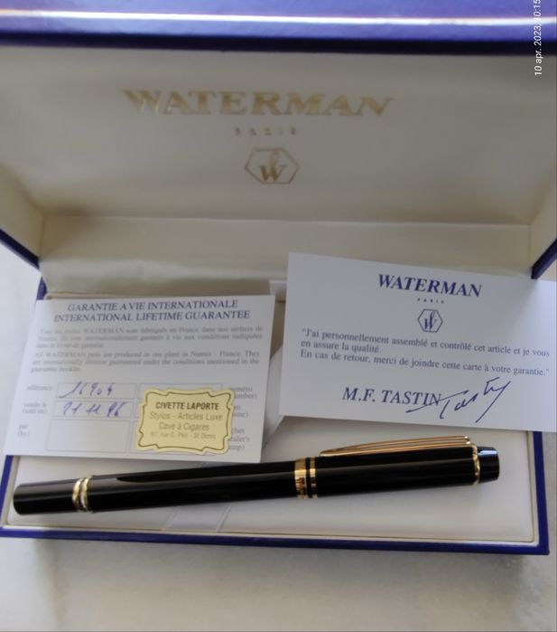 Stilou Waterman original cu penita din aur de 18K