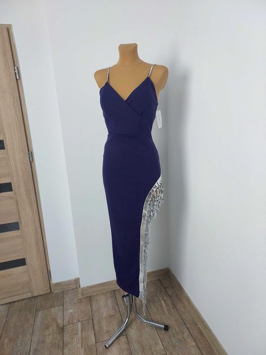 Rochie Mov  cu paiete argintii