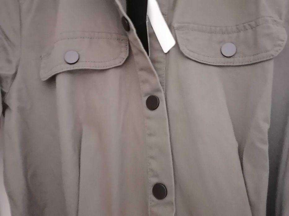 Salopeta groasa nouă,casual, kaki,f.eleg,buzunare later./piept, cordon
