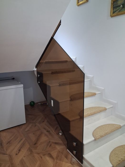 balustrada sticla si inox