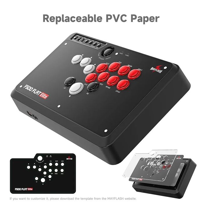 Controler arcade MAYFLASH F500 FLAT Elite Fight Stick fără stick cu bu