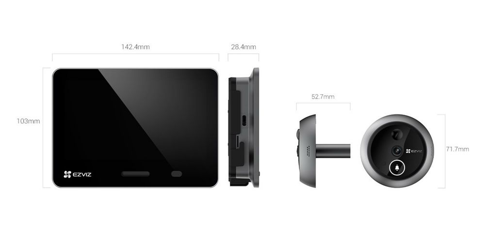 Дверной глазок от Ezviz CS-EP4   (8MP)